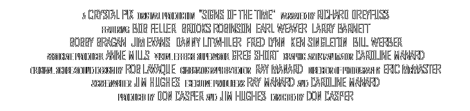 Signs of the Time Official Movie Credits
